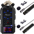 Zoom H6essential 6-Track 32-Bit Float Portable Audio Recorder + Wired XLR Lavalier Microphone XM-L2