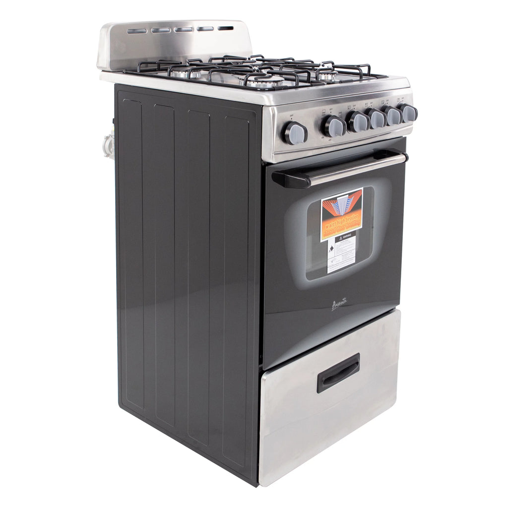 Avanti 20" Compact Gas Range Oven, in Stainless Steel (GR2013CSS)
