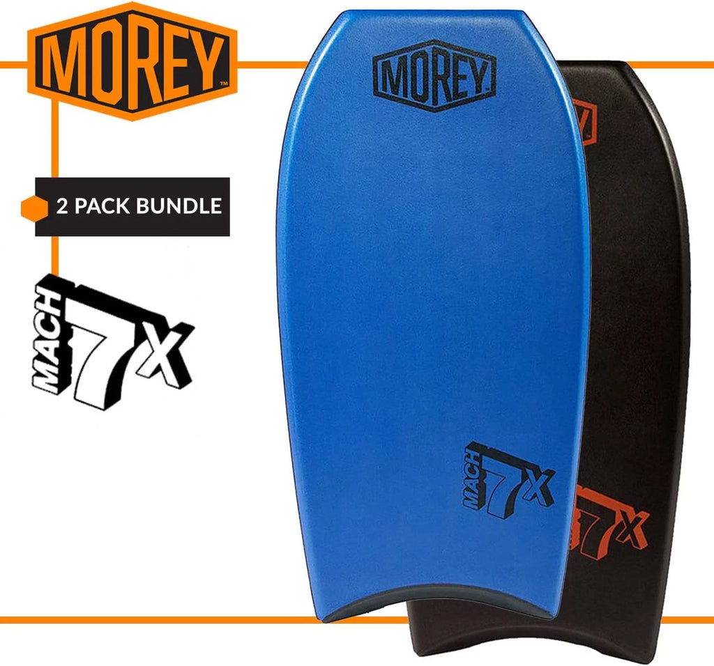 Morey Mach 7X 42.5 Bodyboard - TC8 Deck - Crescent Tail - X Flex Mesh - Polypro Core - HDPE Slick - Power Rod Stringer