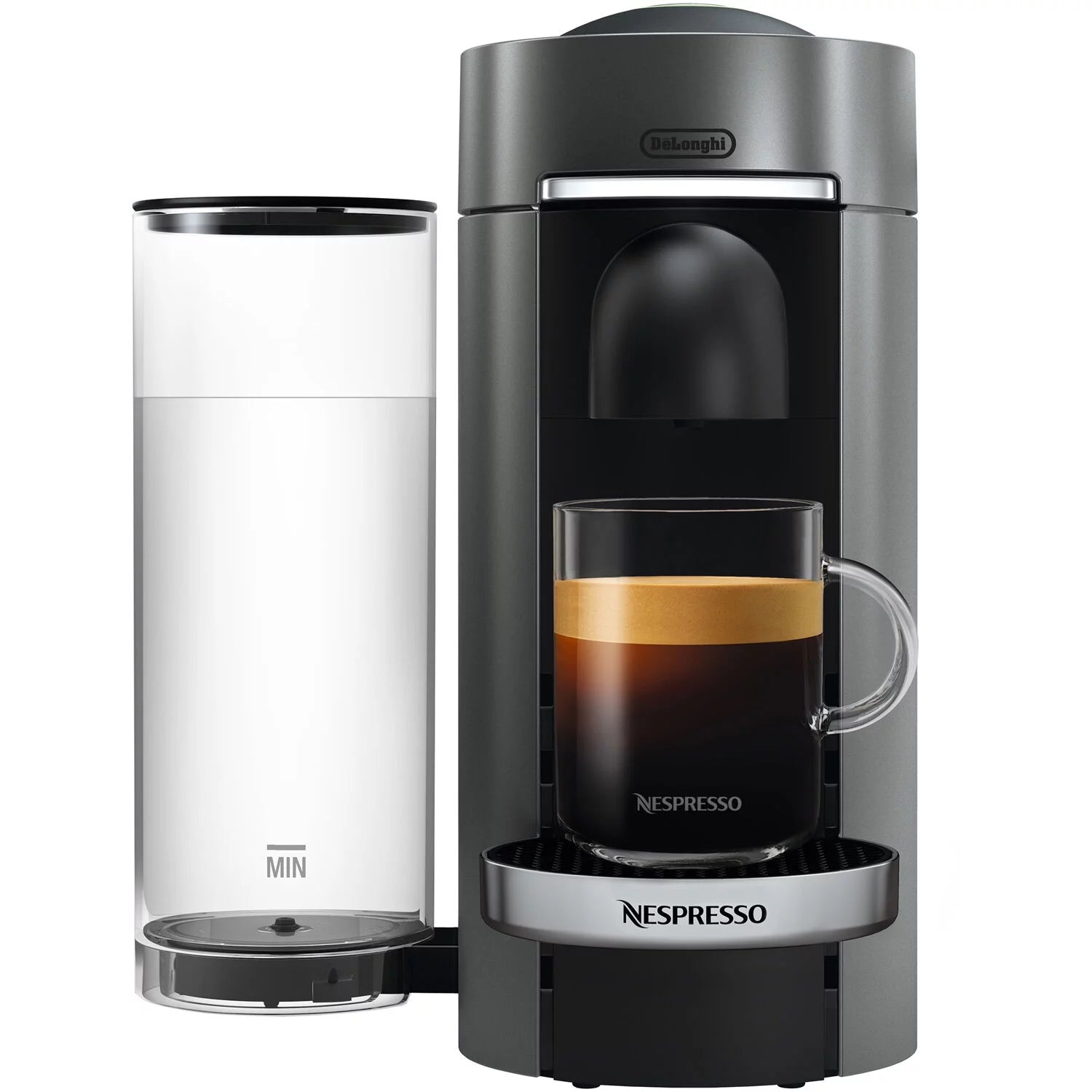 Nespresso Vertuo Plus Deluxe Coffee & Espresso Machine by De'Longhi with Aerocinno, Titan