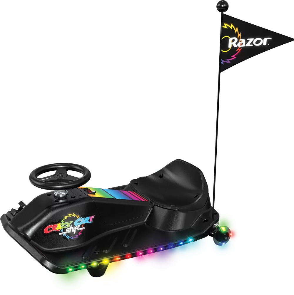 Razor Crazy Cart Shift Lightshow - 12V Electric Drifting Go-Kart for Kids Ages 6+