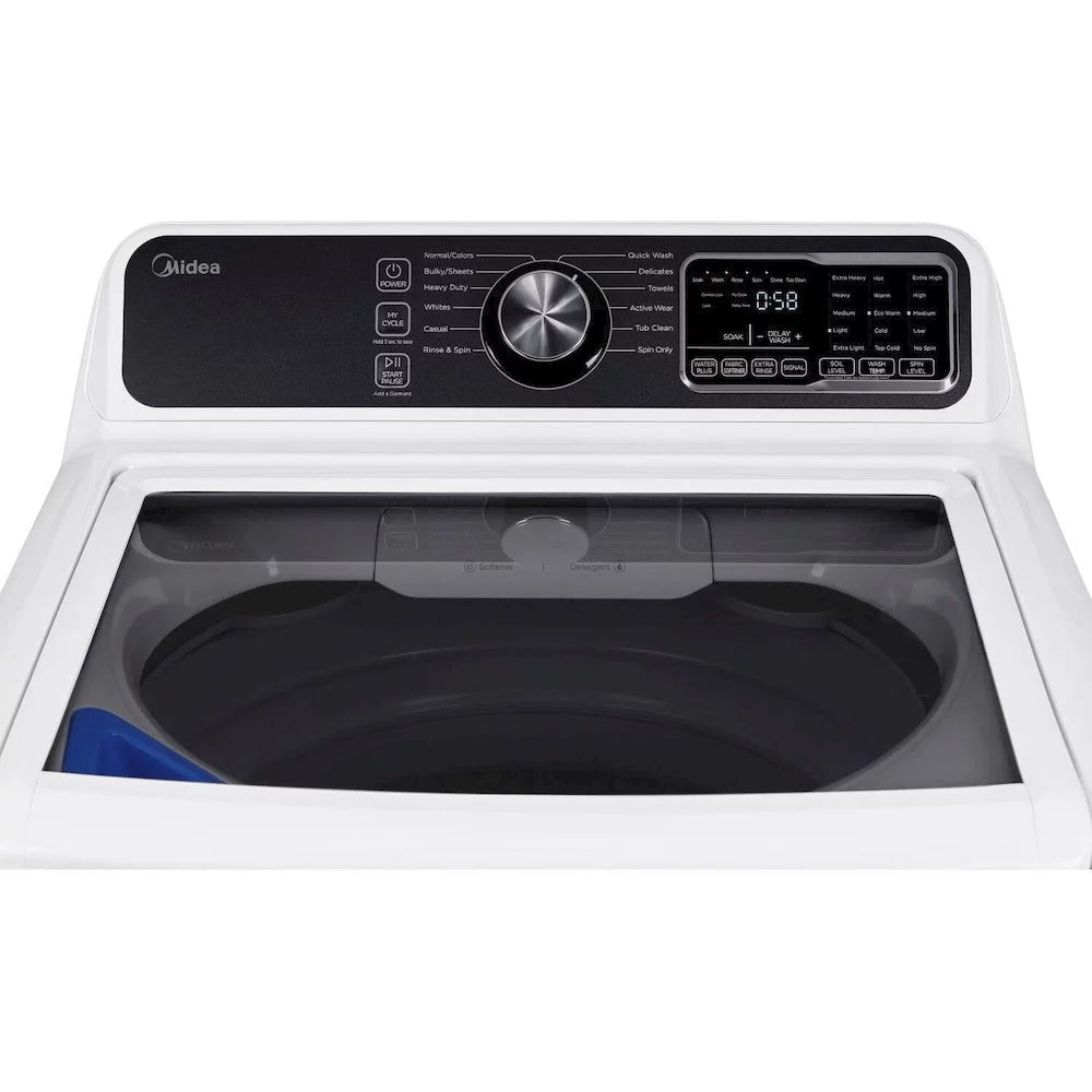 Midea MLV45N3BWW - Washing machine - width: 27 in - depth: 28.9 in - height: 45.6 in - top loading - 4.5 cu. ft - 700 rpm - white