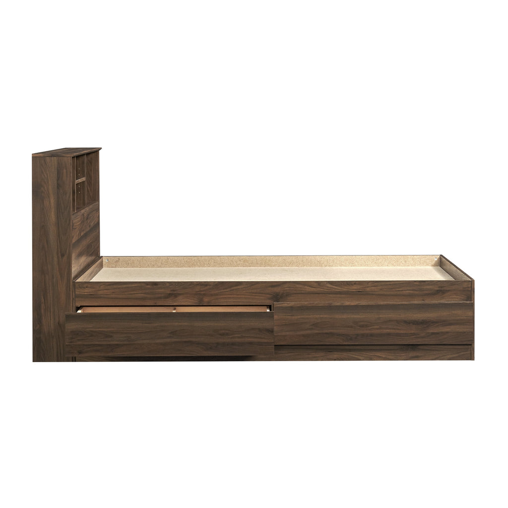 Your Zone Storage Bed with Bookcase Headboard, Twin, Espresso Finish