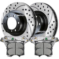 AutoShack Front Brake Calipers Ceramic Pads Drilled Slotted Rotors Black Kit Driver and Passenger Side Replacement for 2003-2009 Toyota 4Runner 2005-2021 Tacoma 2007-2014 FJ Cruiser 4WD RWD BCPKG0726