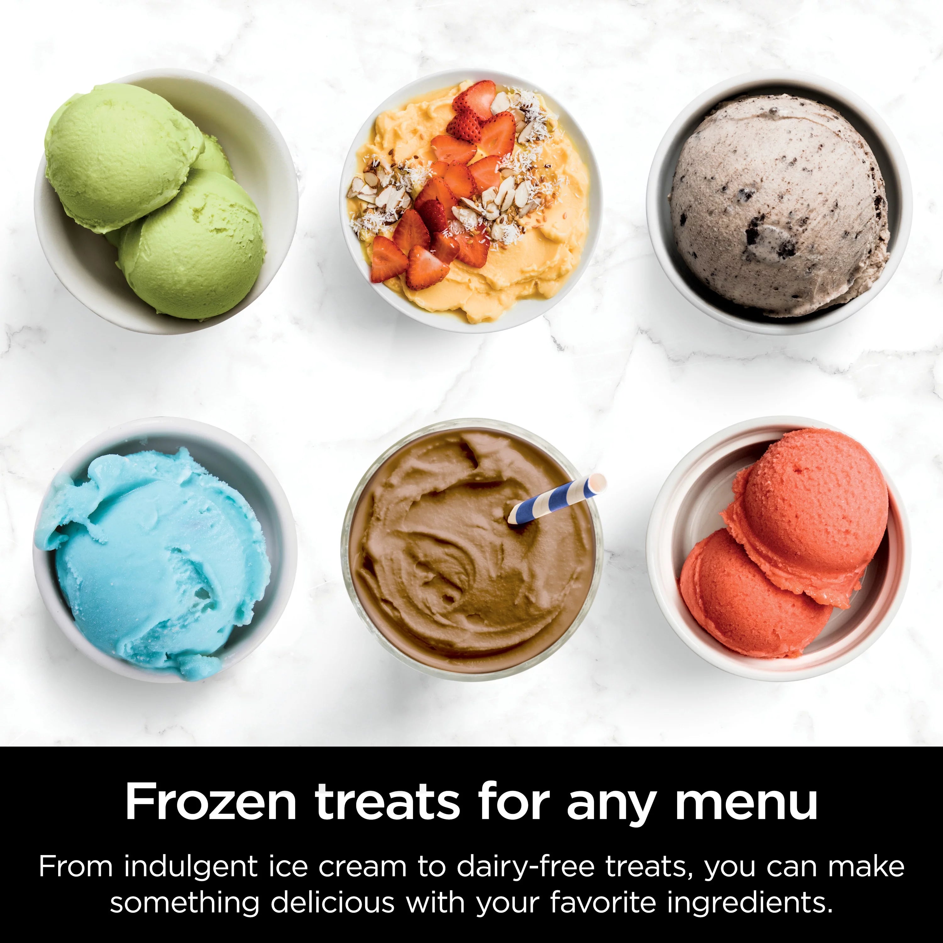 Ninja CREAMi Ice Cream Maker, for Gelato, Mix Ins, Milkshakes, Sorbet, Smoothie Bowls &amp; More, 7 One-Touch Programs, Silver, NC290WMBF