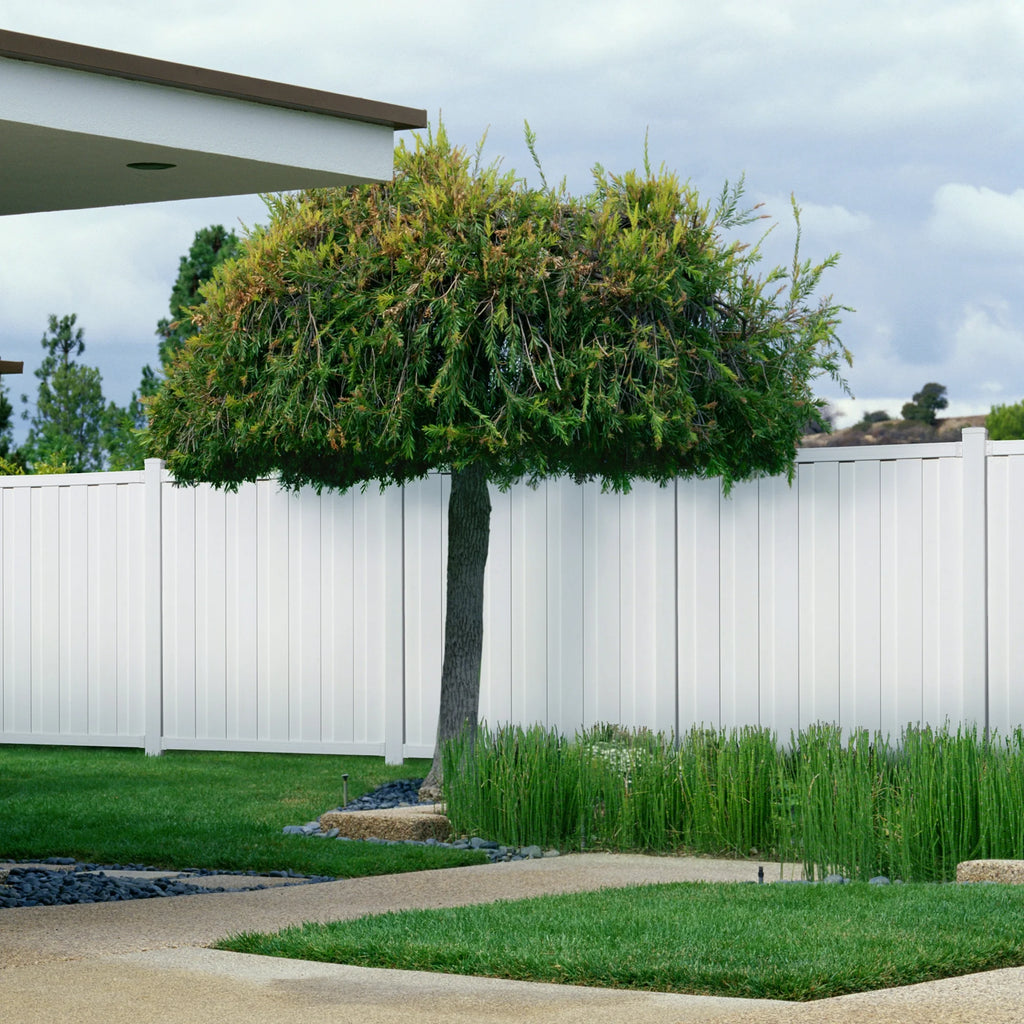 Bridgeport 6 ft. x 6 ft. White Vinyl Privacy Fence Panel