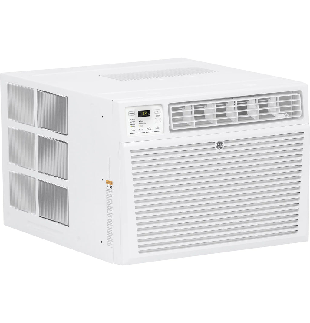 GE Appliances 12,000 BTU 115-Volt Window Air Conditioner with Wi-Fi and Eco Mode for Large Rooms, White, AEG12AZE