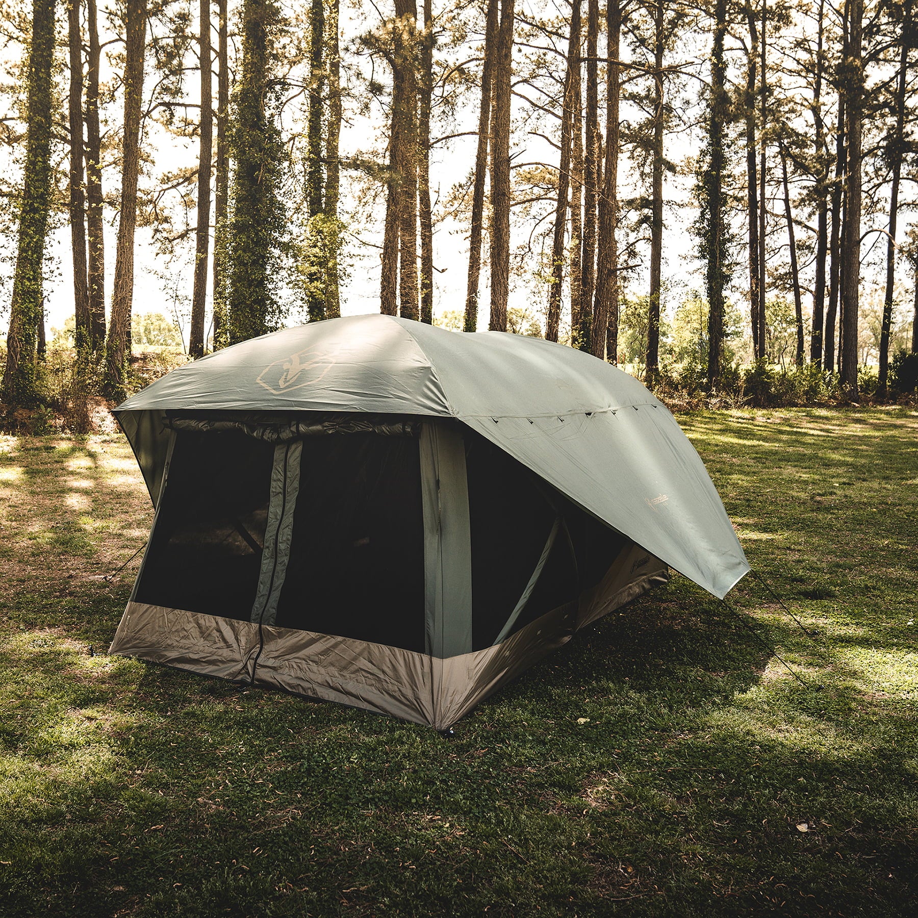 Gazelle Tents™, T4 Plus Hub Camping Tent Overland Edition, 4-8 Person, Alpine Green/Oak Moss-GT451GR