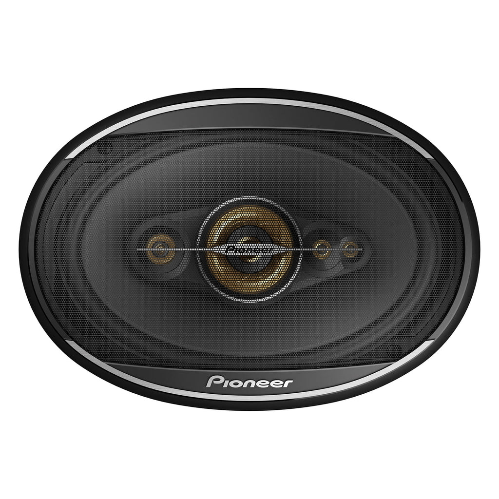 Pioneer TS-A6991FH 6-In. x 9-In. 750-Watt 5-Way Full-Range Coaxial Speakers Gold and Black, Max Power 2 Pack, TS-A6991FH