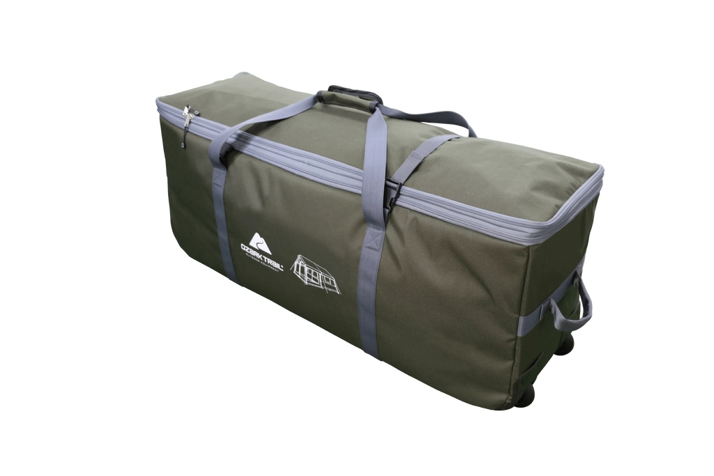 Ozark Trail Hazel Creek 12 Person Cabin Tent, 3 Rooms, Green