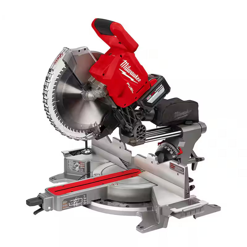 M18 FUEL 18V Lithium-Ion Brushless Cordless 12 in. Dual Bevel Sliding Compound Miter Saw Kit with Stand and Battery