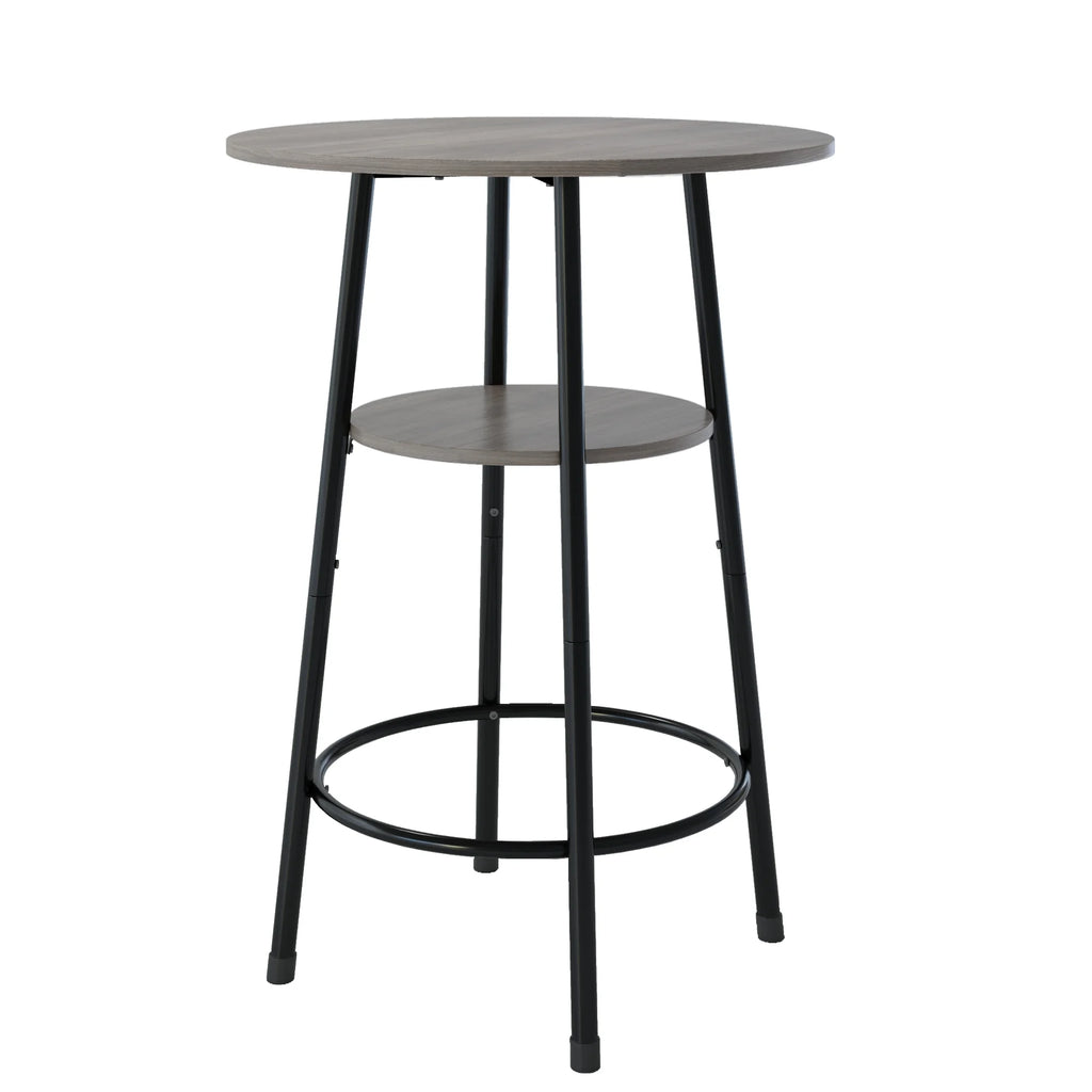 5 Piece Bar Table Set, Modern Counter Height Dining Set, Home Dining Table and Chairs Set for 4, Kitchen Breakfast Table Set with 4 Cushioned Stools, Bistro Pub Table Set, Rustic Brown
