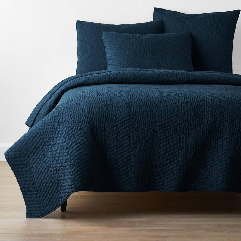 Company Cotton Deep Teal Cotton Voile Euro Sham
