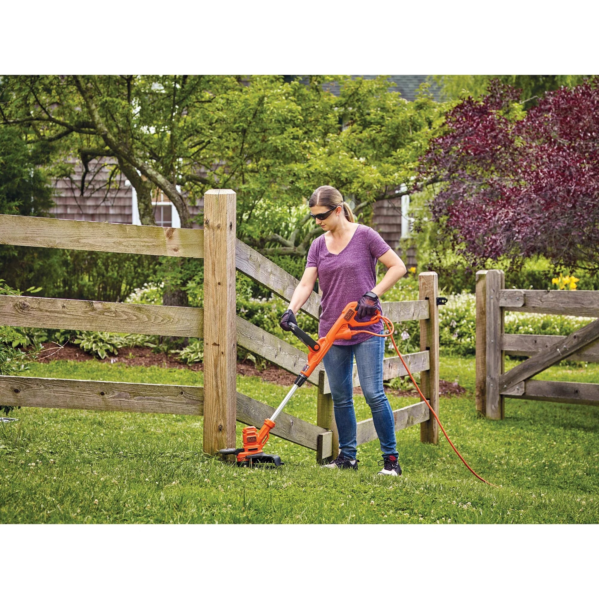 BLACK+DECKER String Trimmer With Auto Feed, Electric, 6.5-Amp, 14-Inch, (BESTA510)