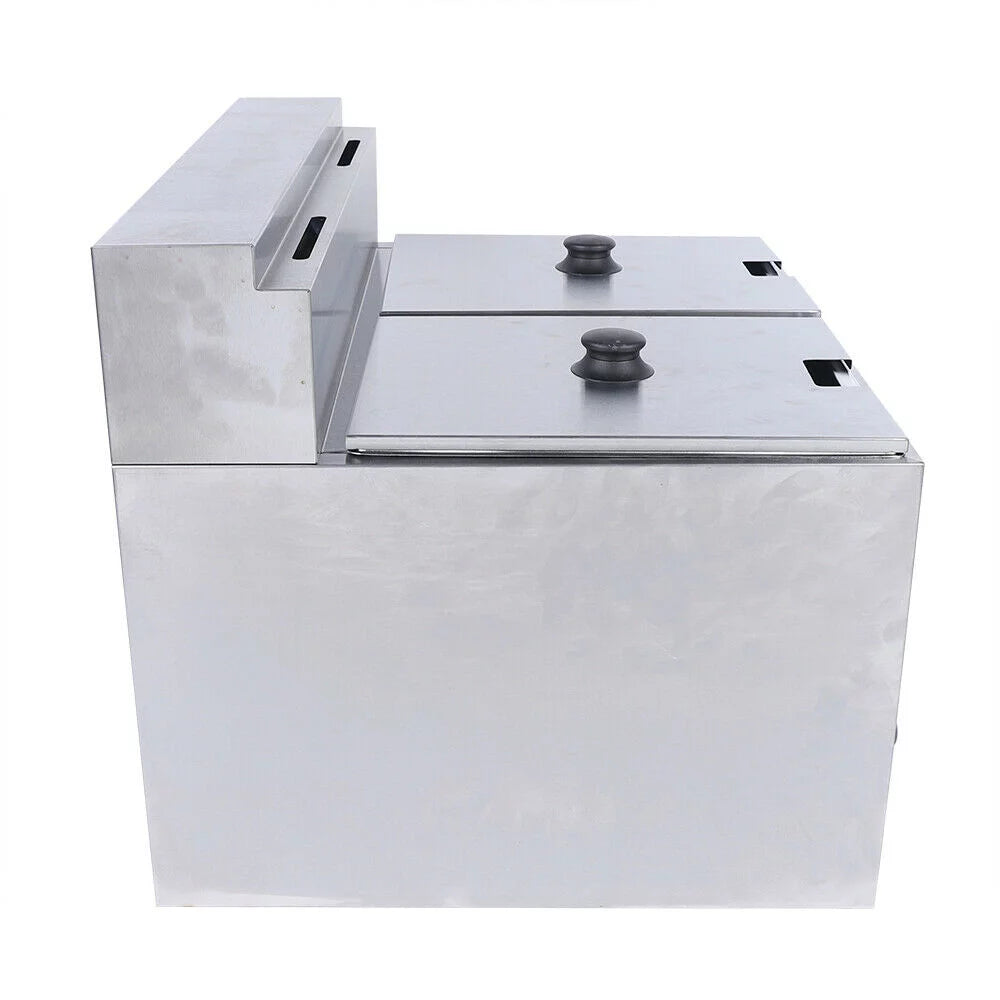 12L Commercial Countertop Gas Fryer, 2 Basket, Propane LPG Deep Fryer 2*6L