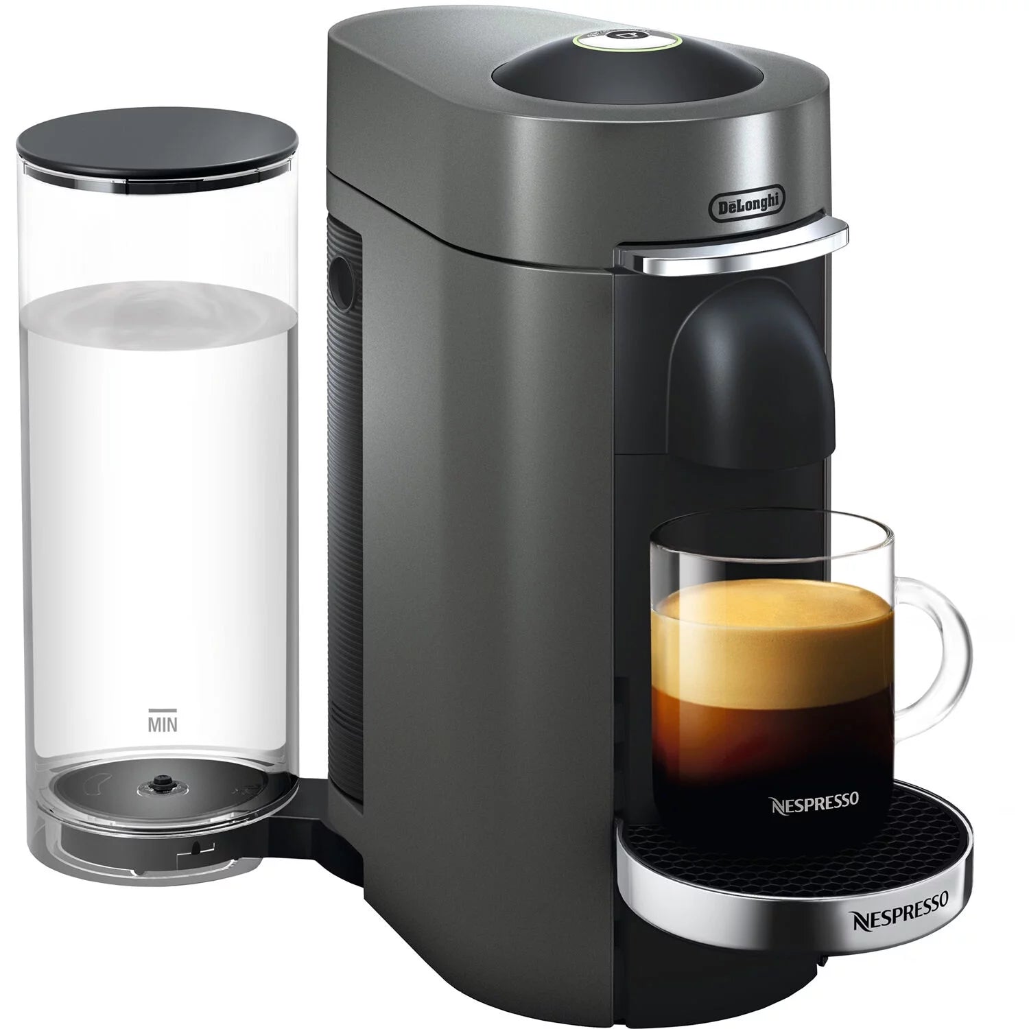 Nespresso Vertuo Plus Deluxe Coffee & Espresso Machine by De'Longhi with Aerocinno, Titan