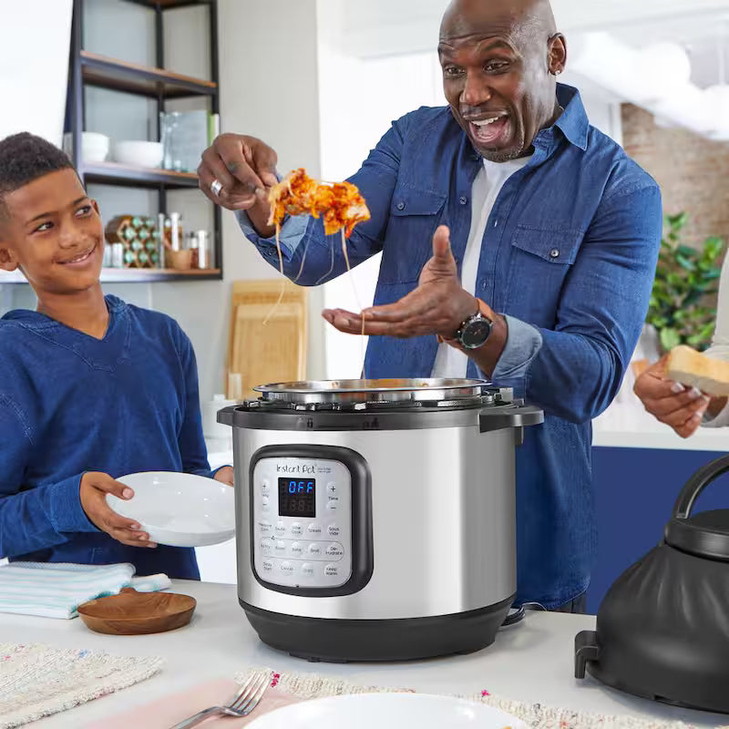 8 Qt. Silver Duo Crisp Air Fryer with EPC Combo