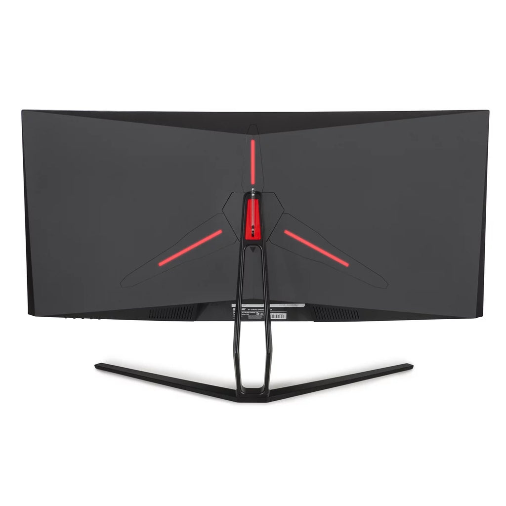 Deco Gear 3-Pack 35-inch Curved Ultrawide LED Gaming Monitor 21:9 Aspect Ratio, Crisp 2560 x 1080 Resolution, HDMI, DVI, and DP Connections Bundle (Triple Monitors)