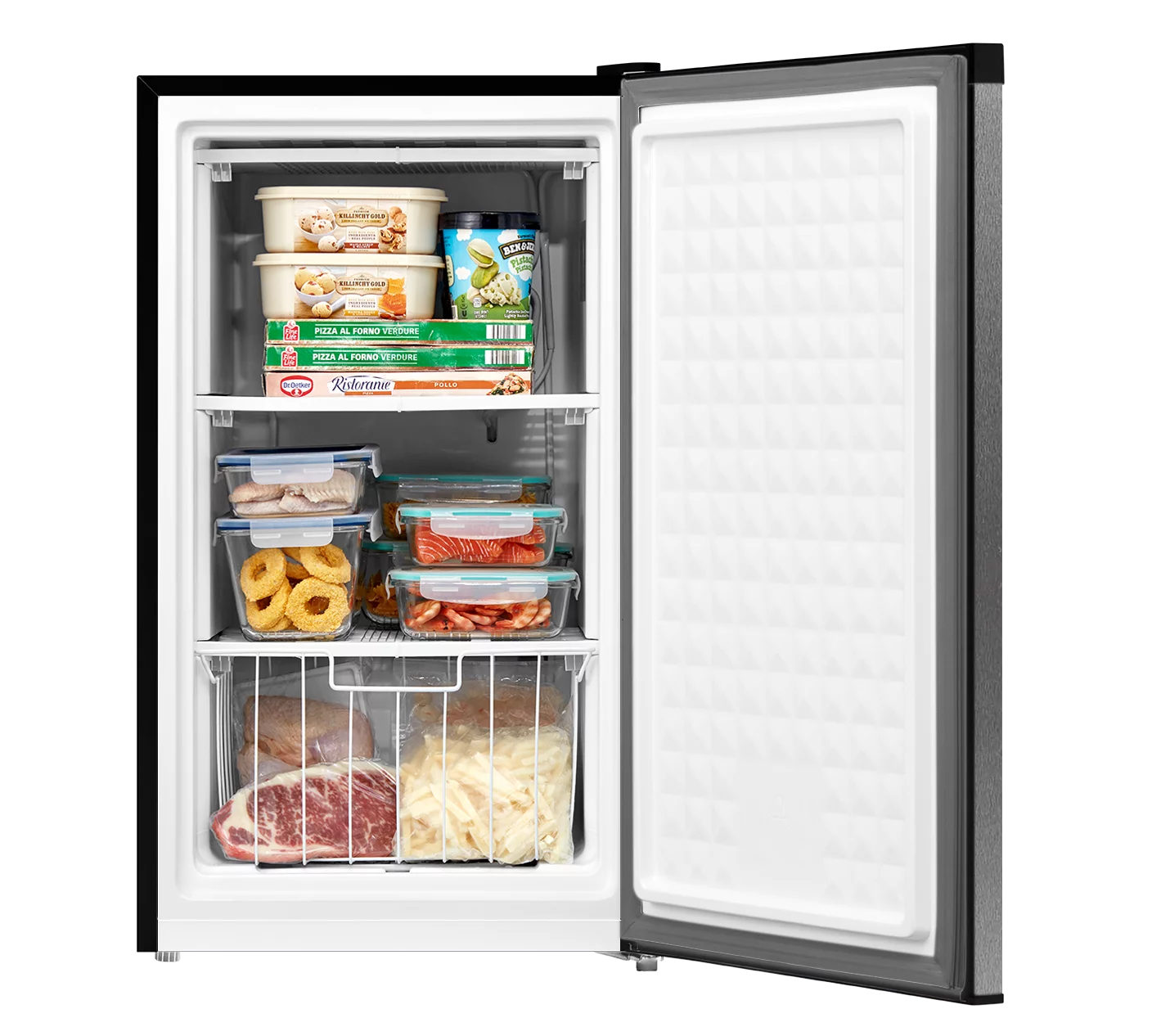 Arctic King 3.0 Cu ft Upright Freezer Stainless Steel Door, E-star new