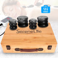 SereneLife PSLMSGST65 Hot Stone Massage Therapy System Kit with Travel Case