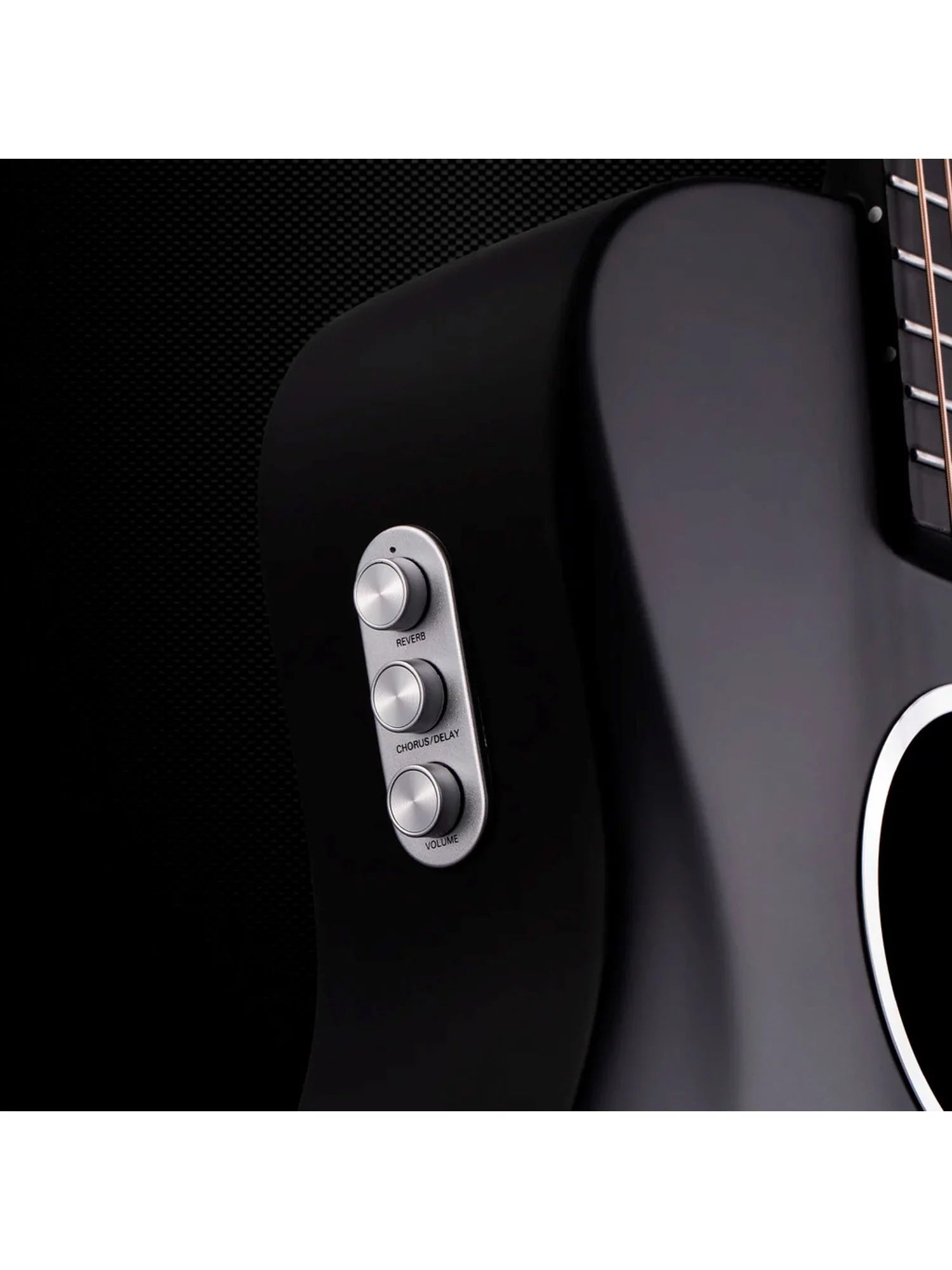 Joytar J2 PRO Carbon Fiber Acoustic Guitar 36 inch Black Satin with Pickup and Gig Bag
