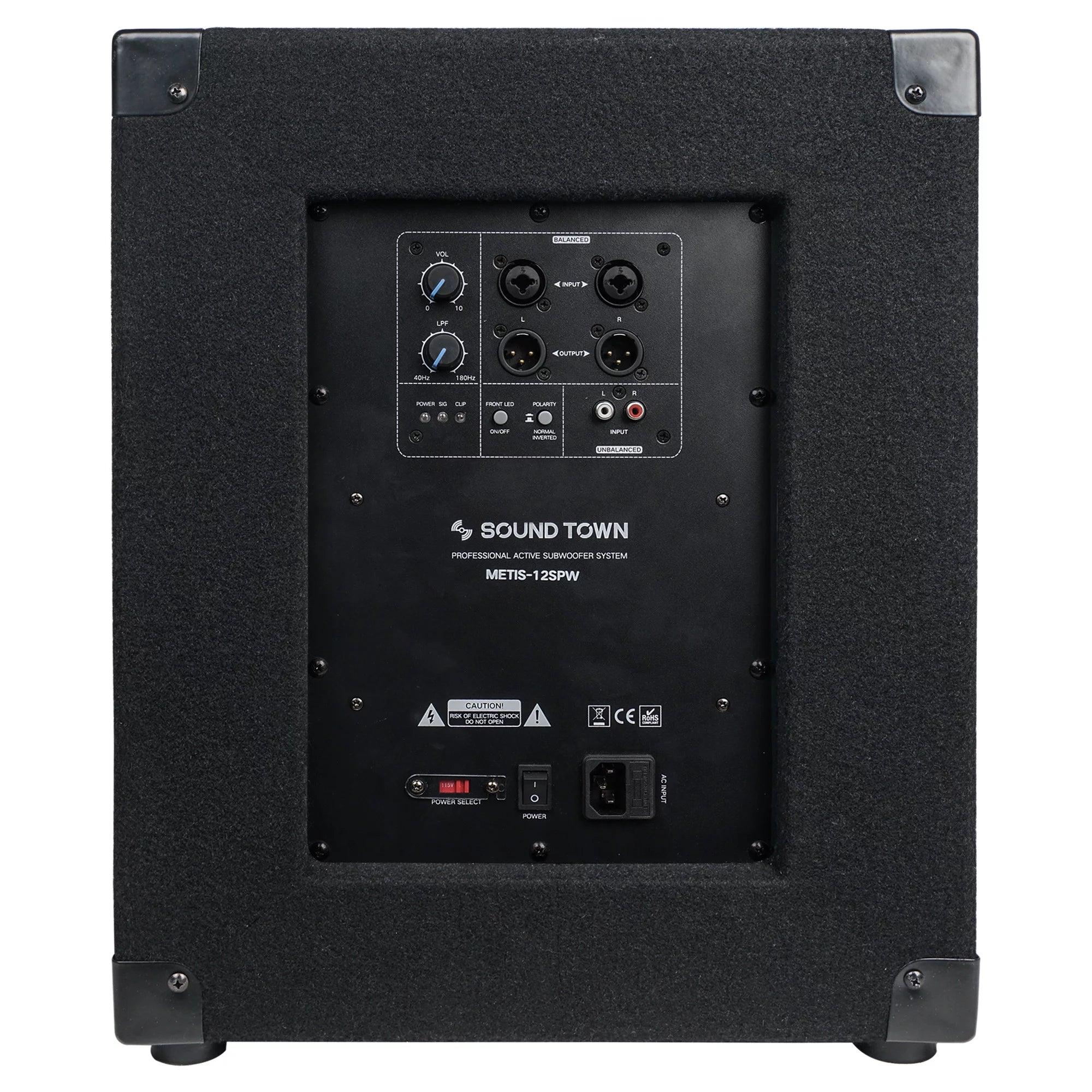 Sound Town METIS Series 1400 Watts 12 Powered PA DJ Subwoofer with 3 Voice Coil (METIS-12SPW)