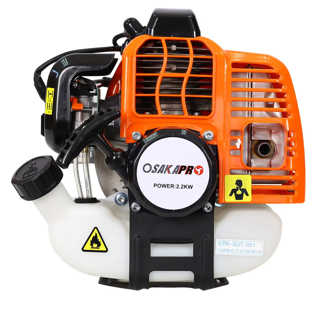 Legahome 4 in 1 Grass Trimmer, Gas Powered Weed Eater with Gas Pole Saw, Hedge Trimmer, Grass Trimmer and Brush Cutter, 52CC 2-Cycle String Trimmer for Grass Garden Yard Care, Orange/Black