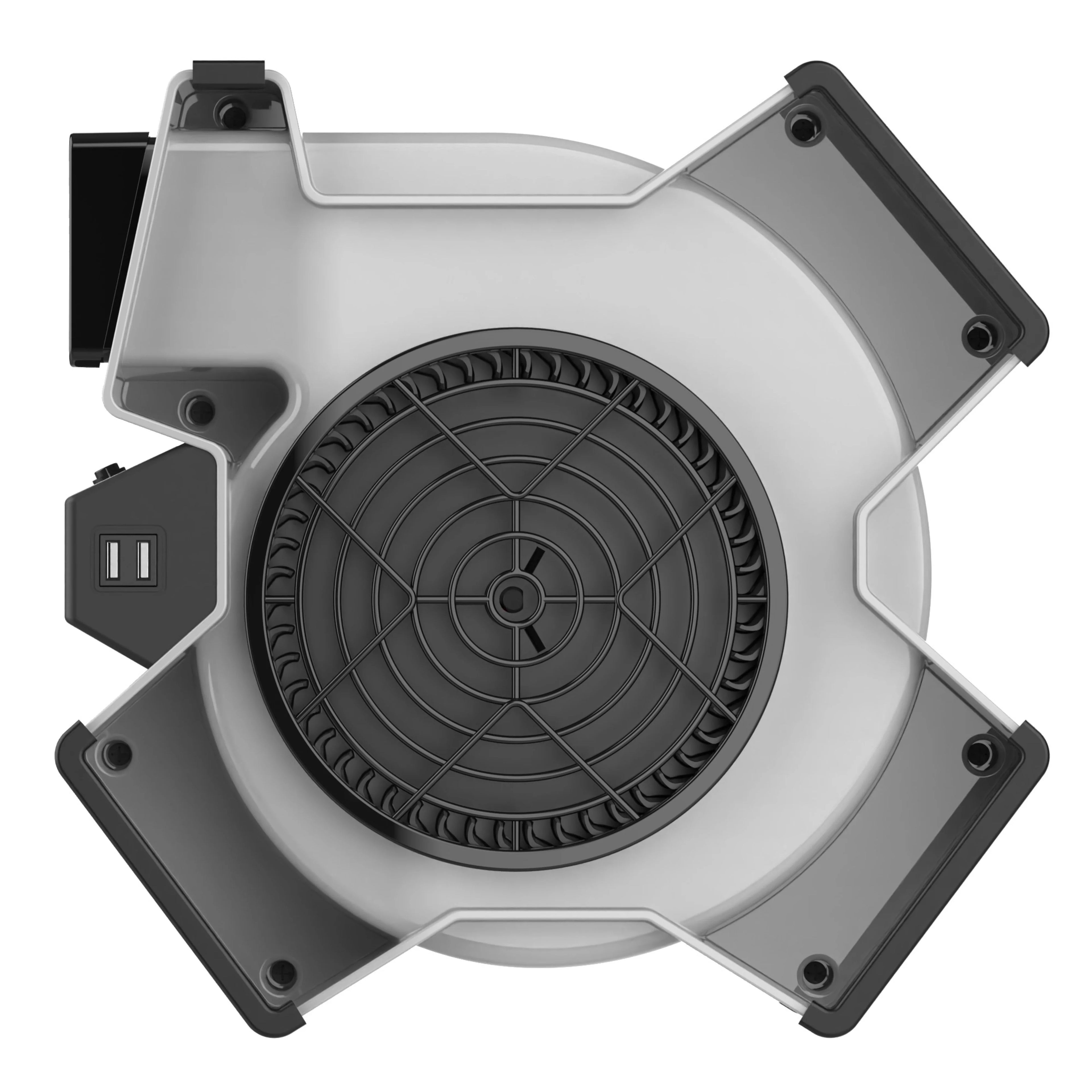 Lasko X-Blower 6 Position Blower Fan with Accessory Outlet and USB Ports, X12904, Gray