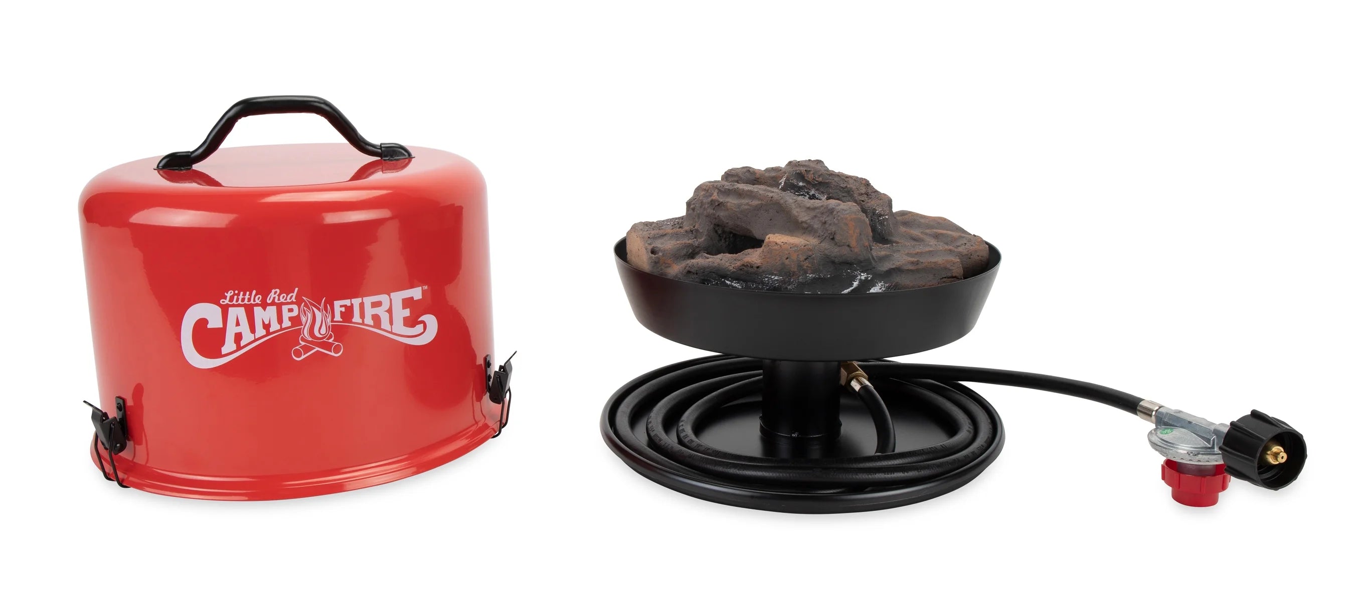 Camco Little Red Campfire | Portable and Propane Powered | 11-1/4-inch Fire Tray Size, Multicolor (58031)