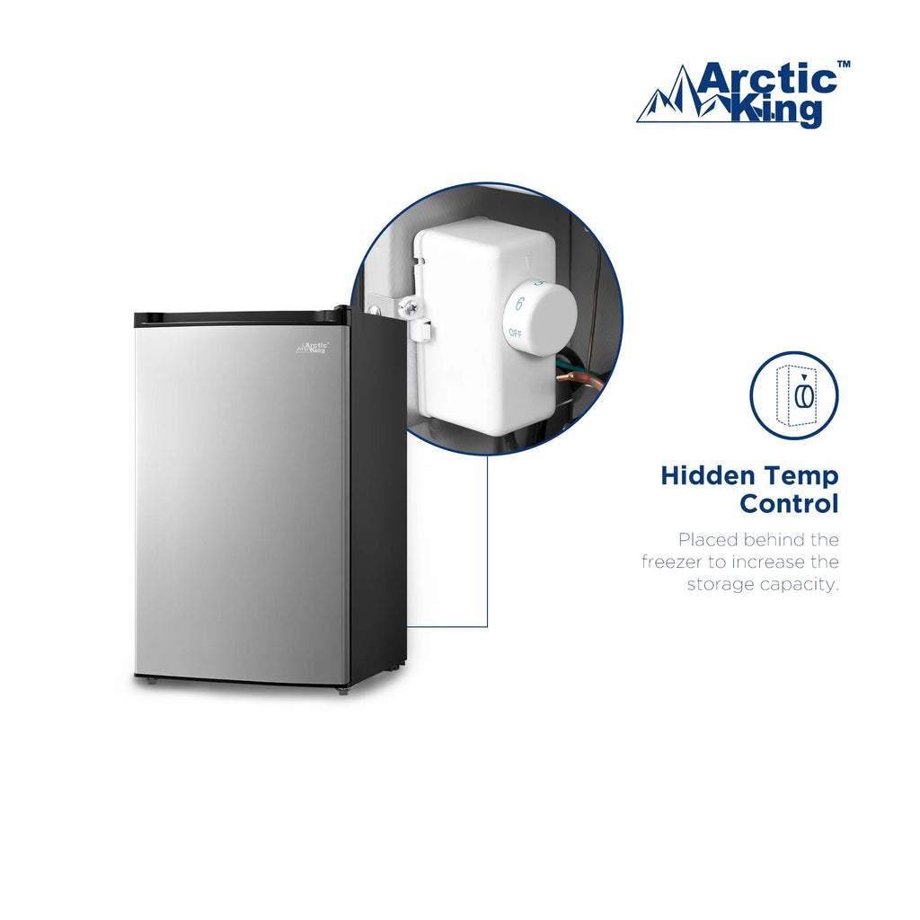 Arctic King 3.0 Cu ft Upright Freezer Stainless Steel Door, E-star new