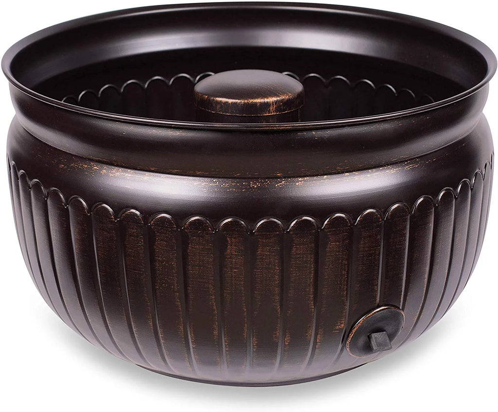 BirdRock Home Decorative Water Hose Pot - Distressed Bronze - 100 ft Hose