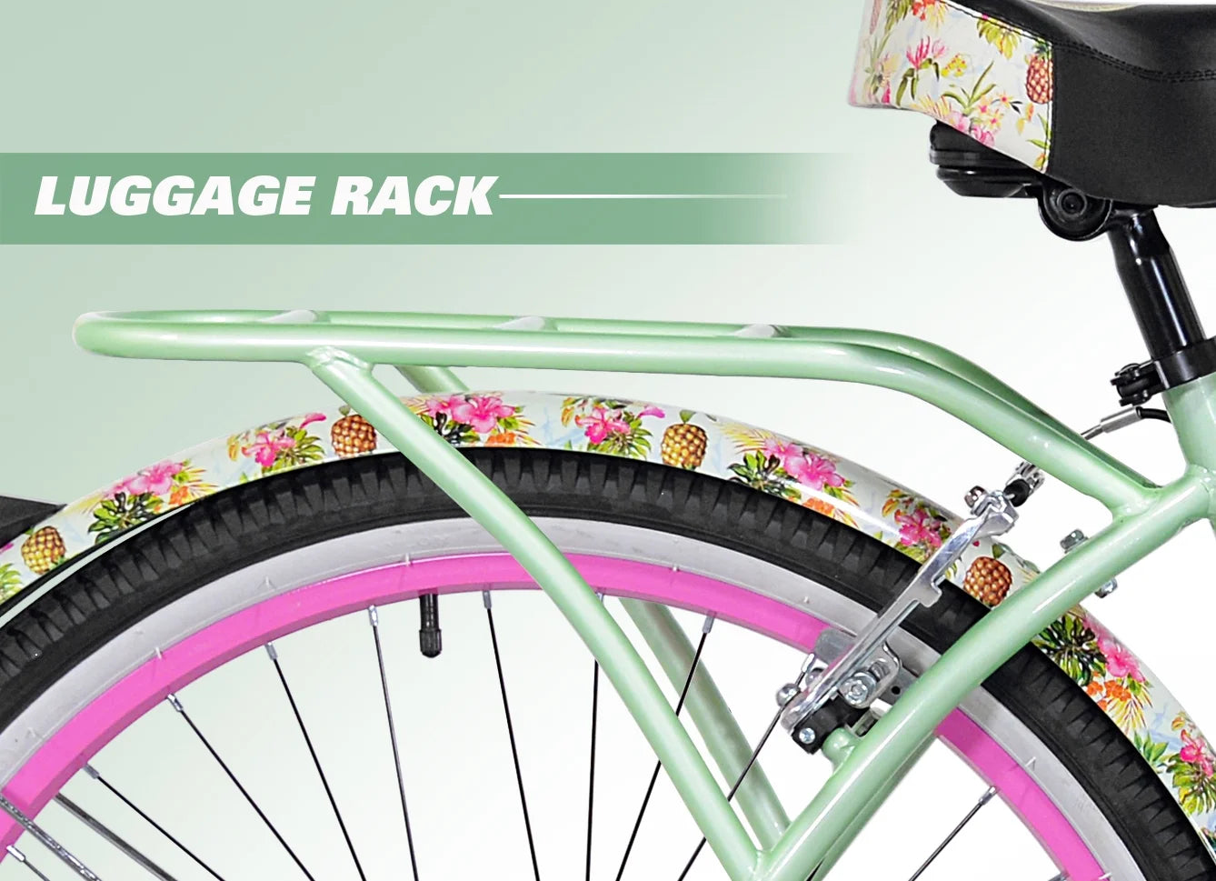Margaritaville 26" Pineapple Women's Cruiser Bike, Green