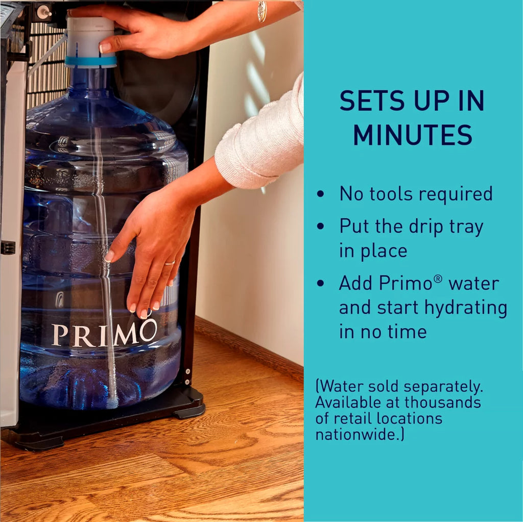 Primo Htrio Coffee K-Cup Water Dispenser Bottom Loading, Hot/Cold Temperature, Black