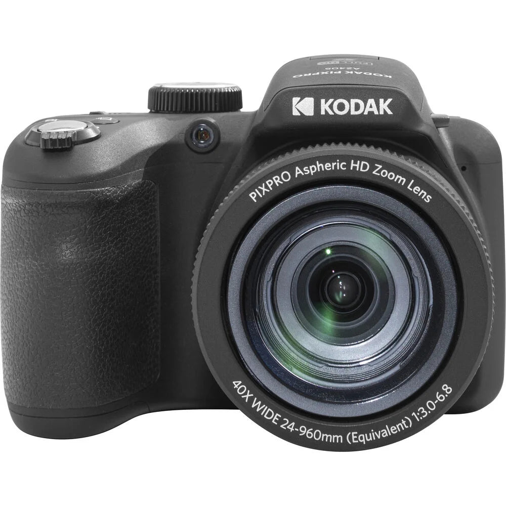 Kodak PIXPRO AZ405 Digital Camera (Black) + Extra Battery + Flash - 32GB Kit