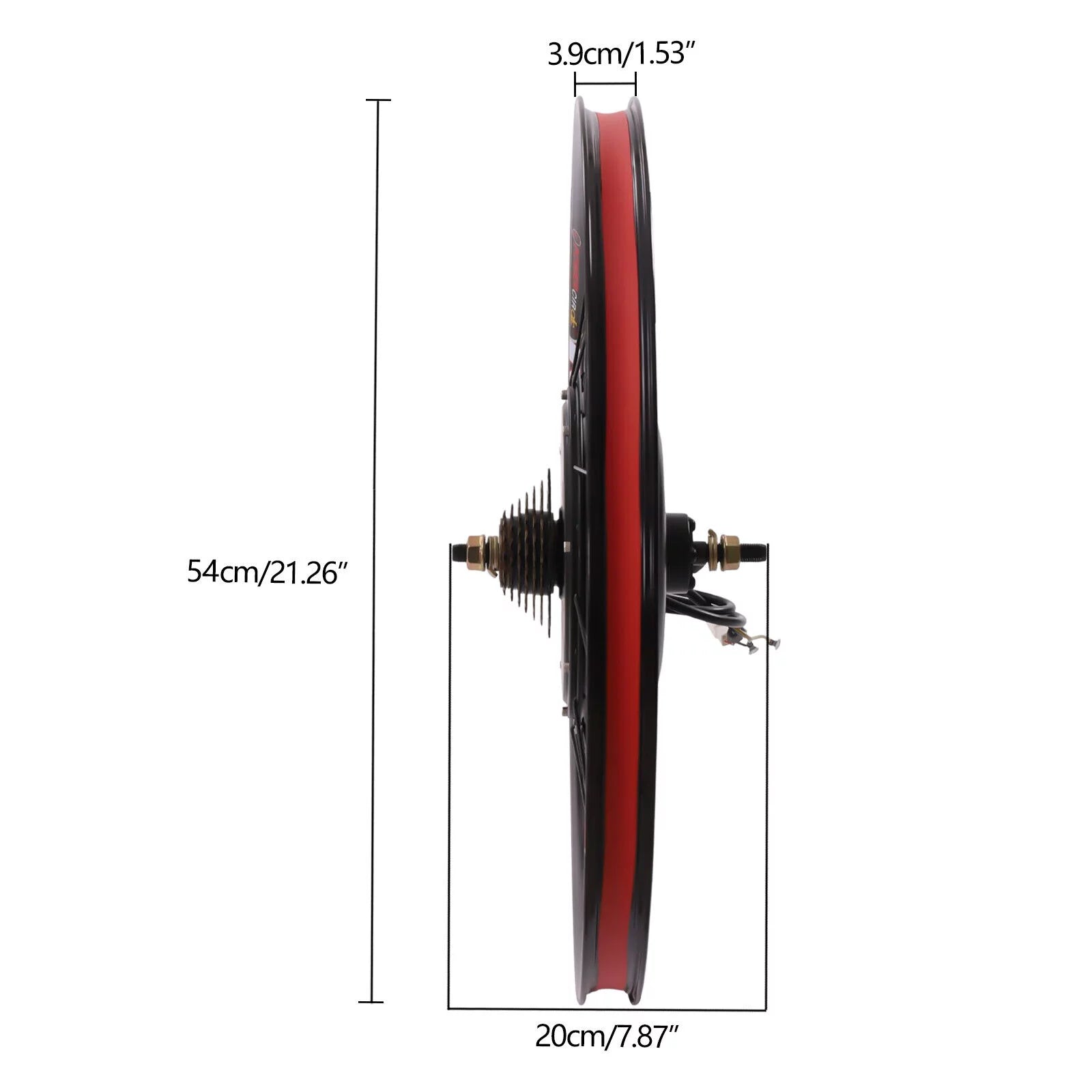 SHZICMY 72V 2000W 26'' Rear Wheel Electric Bicycle Conversion Kit E Bike Hub Motor with LCD