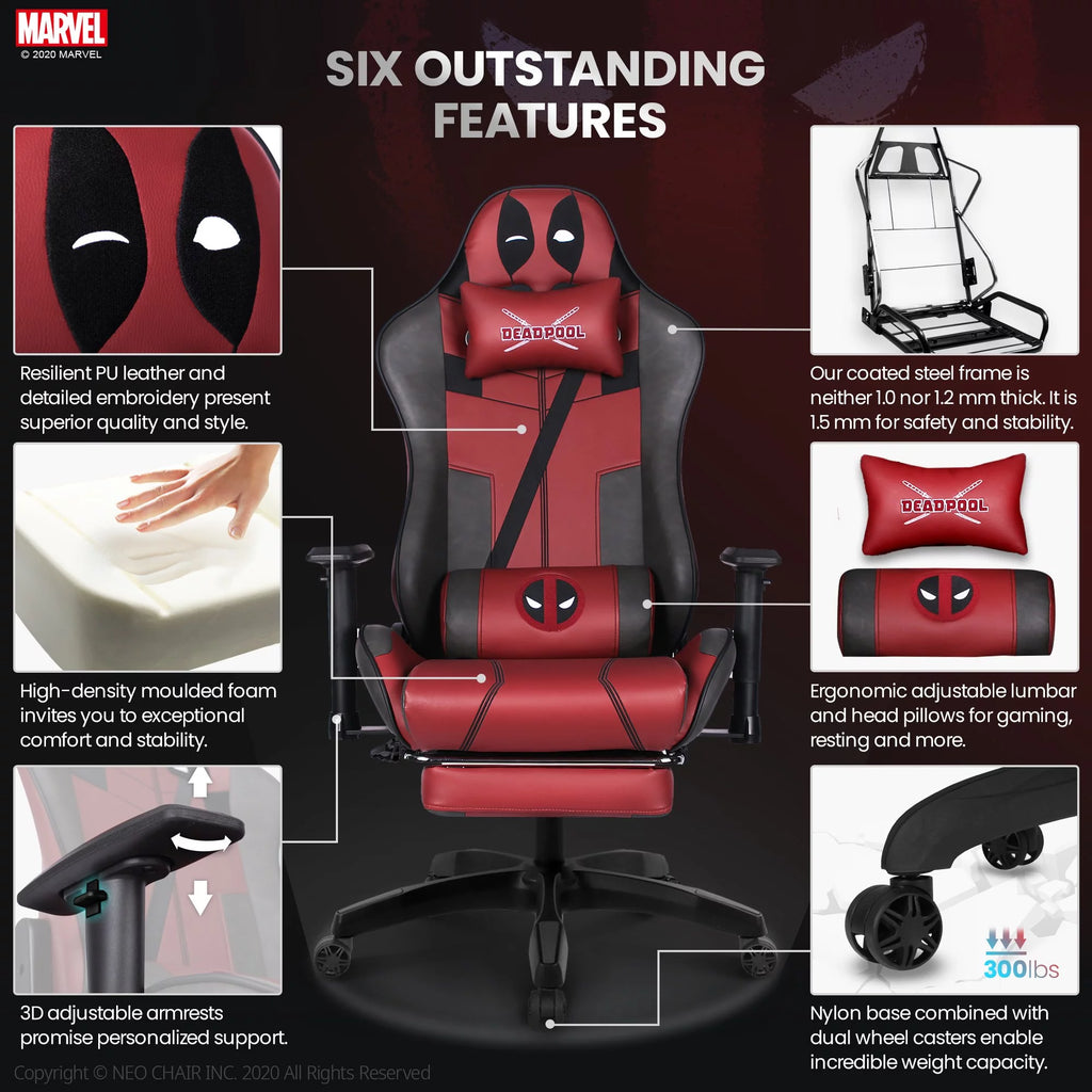 Neo Chair MARVEL Prime Series Ergonomic High-Back Gaming Chair, Captain America