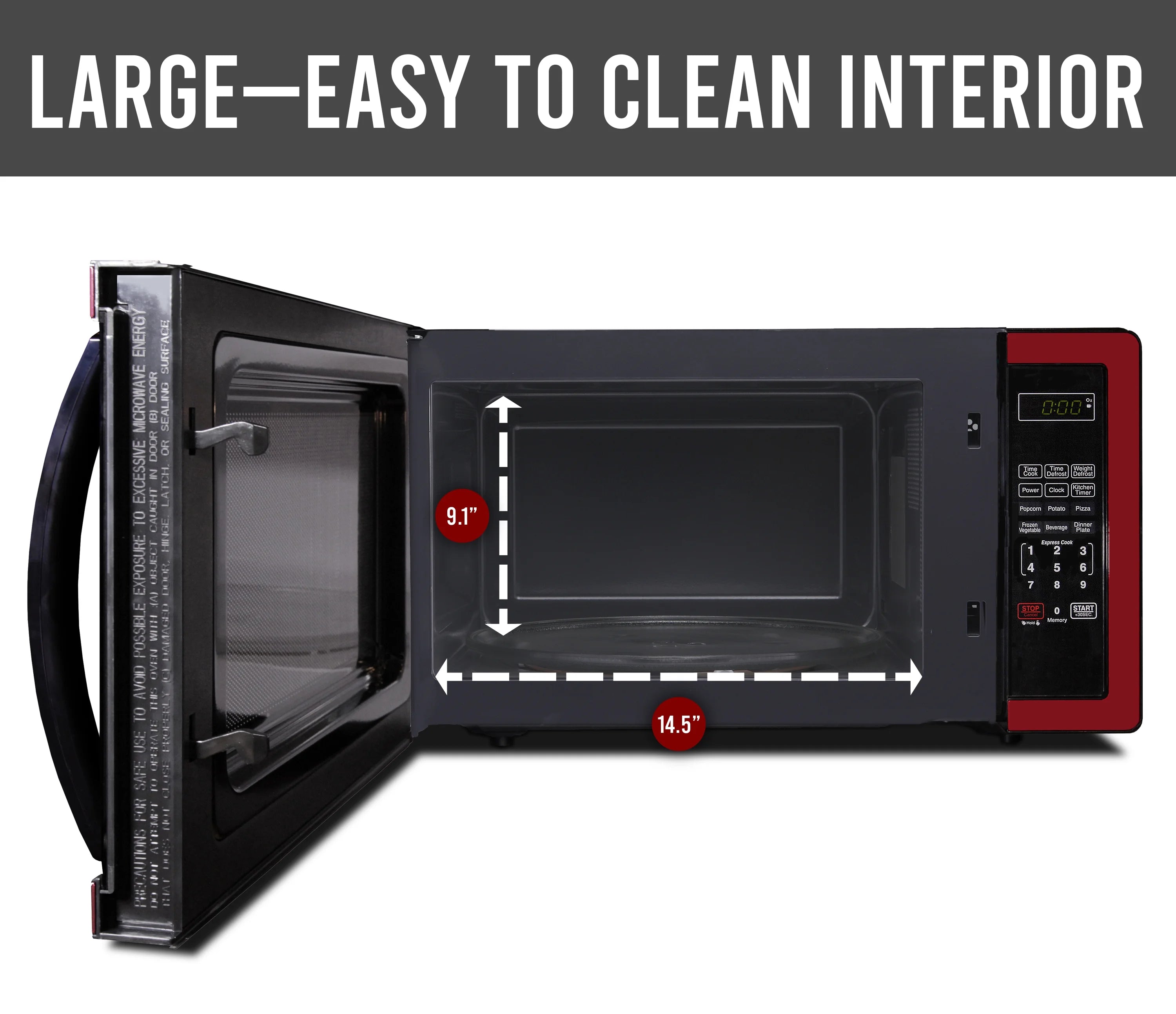 Farberware Classic 1.1 Cu. ft. 1000-Watt Microwave Oven, White and Platinum, FMO11AHTPLB