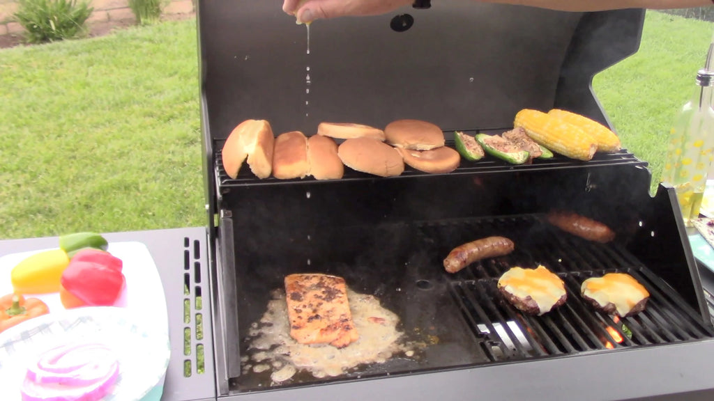 Rustler2 Three(3) Burner Propane Gas Grill Center & Kitchen Island by Brand-Man Grills