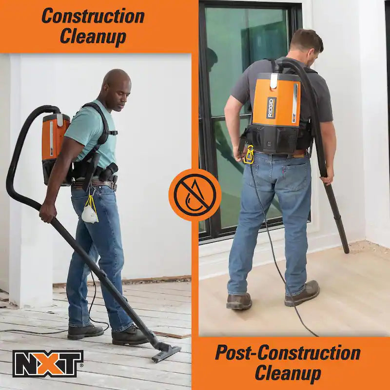 6 Qt. NXT Backpack Vacuum Cleaner with Filters and Locking Accessories for Dry Applications