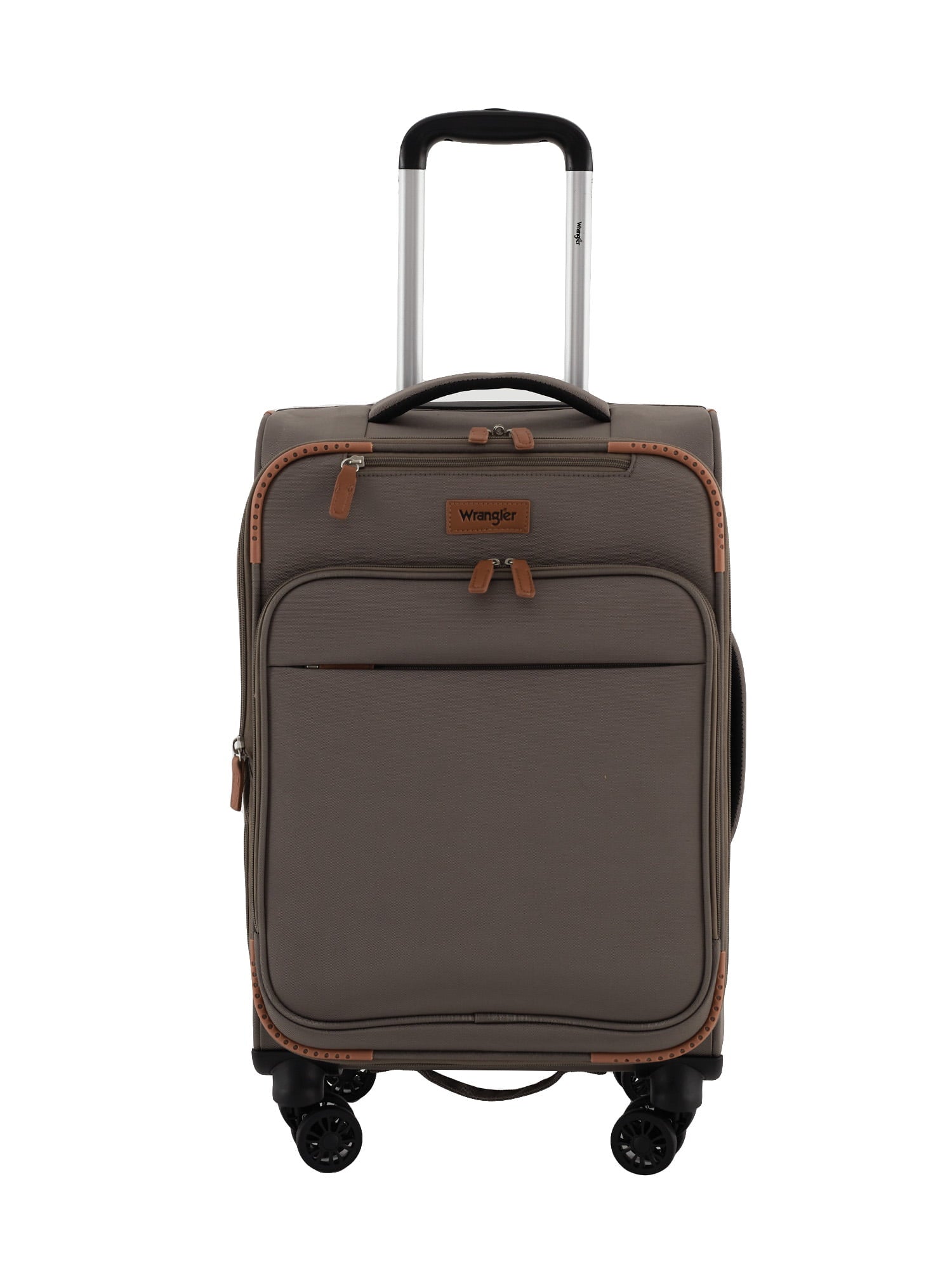 Wrangler 5 pc Softside Spinner Travel Luggage Set, Khaki